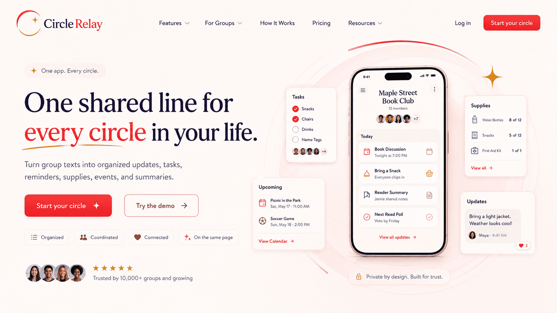 CircleRelay shared-line coordination banner