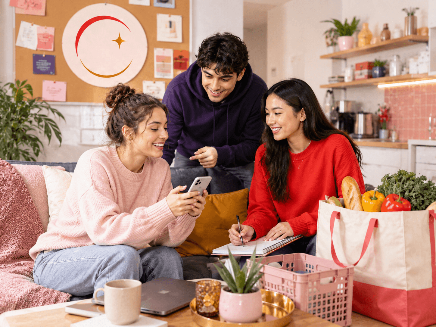 Roommates coordinating a shared household